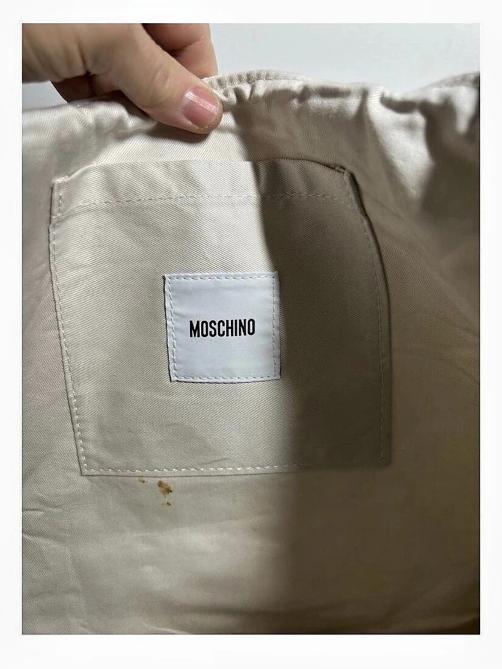 Moschino 30 Years for Ikram Canvas Tote Bag in White & Red - Picture 4 of 7